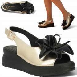 Filippo Női Bőr szandál 36 Filippo Platform Elegáns Kényelmes Arany (Filippo DS7045/26 GO)