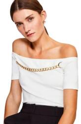 Karen Millen Fehér Sima Rövid Ujjú Felső Nyitott Váll Díszítéssel Karen Millen 38
