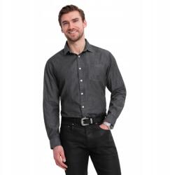 Ombre Férfi farmer ing fekete casual pamut Ombre OM-SHDS-0181 V2 r L (161911)