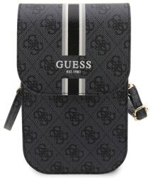 GUESS Geanta universala Guess 4G Stripe, 19 x 11.5 x 2 cm, 5 compartimente, Negru (3666339119577)