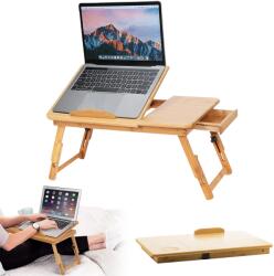  Összecsukható Laptop Asztal Reggeliző Tálca Fa Lábak Ágyhoz (Stolik składany na łóżko)