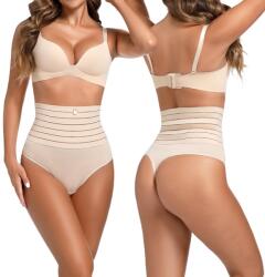 Rose Girl Chilot tanga modelator 2 in 1 postnatal cu talie inalta Beige Rose Girl (6427616121693)