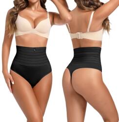Rose Girl Chilot tanga modelator 2 in 1 postnatal cu talie inalta Black Rose Girl (6427616121785)