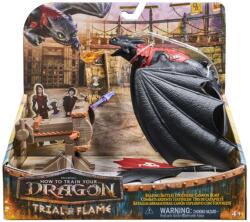 Spin Master Set de joaca How to Train Your Dragon Trial of Flame- Batalii arzatoare Tunul aprins si Dragonul Toothless (6075575_20156294) Figurina