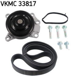 SKF VKMC 33817 Pompa apa + Set curea transmisie cu caneluri