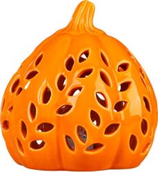 MagicHome Decoratiune dovleac cu lumina MagicHome Nature din portelan 11, 5 cm (8092439)