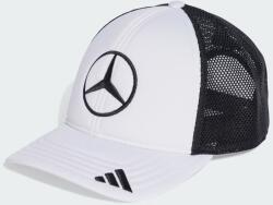 Adidas Șapcă Mercedes, tip trucker, logo mare, alb/negru 