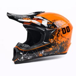 Fixato Casca Moto/Enduro, Interior Confortabil, Ventilatie Multipla, pentru Motociclete, Cross, Enduro, ATV, Dirt Bike, FIXATO, Marime XL, Portocaliu (enduro-1-portocaliu-XL)
