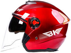 Fixato Casca Moto/Scuter FIXATO BK, Vizieră Dublă, Protecție UV, Ventilație Superioară, marime universala 54-59cm, Rosu (casca-001-rosu)