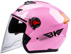 Fixato Casca Moto/Scuter FIXATO BK, Vizieră Dublă, Protecție UV, Ventilație Superioară, marime universala 54-59cm, Roz (casca-001-roz)