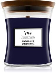 WoodWick Hinoki Dahlia lumânare parfumată cu fitil din lemn 275 g