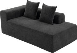 HOMCOM Canapea cu 2 locuri din chenille cu 2 perne șezut cu arcuri fără montaj 71, 5x91, 5x83 cm Gri închis | Aosom Romania (83B-970V00CG) Canapea