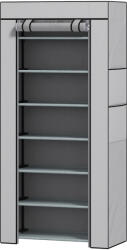 HomCom Pantofar cu 7 rafturi din oțel, cu husă din material nețesut, 60 x 30 x 126 cm, gri | Aosom Romania (837-789V00GY) Pantofar
