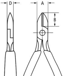 KNIPEX Oldalcsípőfogó 822306 - 76 22 125 (KNI7622125)