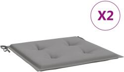 vidaXL 2 db szürke oxford szövet kerti székpárna 50 x 50 x 3 cm 47597 (47597)