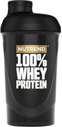 Nutrend Shaker Nutrend 100% Whey 600 ml, negru transparent