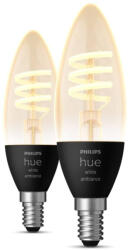 Philips Hue E14 White Ambiance 4.6W filament 2db fényforrás Philips 8719514411869 (8719514411869)