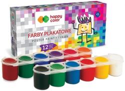 Happy Color Acuarele guase, 12 culori x 25 ml, Happy Color 33100025-K12