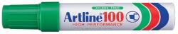 Artline Permanent marker ARTLINE 100, corp metalic, varf tesit 7.5-12.0mm - verde (EK-100-GR) - forit