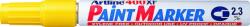 Artline Marker cu vopsea ARTLINE 400XF, corp metalic, varf rotund 2.3mm - galben (EK-400XF-YE) - forit