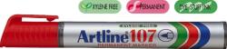 Artline Permanent marker ARTLINE 107, corp plastic, varf rotund 1.5mm - rosu (EK-107-RE) - forit