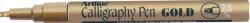 Artline Marker ARTLINE Calligraphy, corp metalic, varf tesit din fetru 2.5mm - auriu (EK-993-GD)
