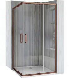 Rea City cabină de duș 100x80 cm dreptunghiular cupru /sticlă transparentă REA-K6981 (REAK6981)