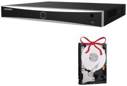 Hikvision Pachet NVR Hikvision 8 canale + HDD GRATUIT, 12MP, AcuSense, 2xSata, Compresie H. 265+, Latime banda intrare 80 Mbps (59340-)