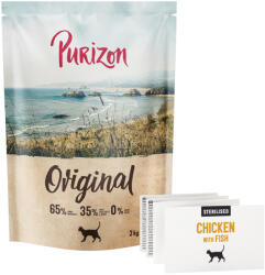 Purizon 2kg ÚJ Purizon Cat Sterilised csirke & hal - Original Daily 65% száraz macskatáp