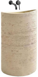 Rea Merlo mosdótál 55x34 cm ovális térben álló barna/bézs matt REA-U0616 (REAU0616)