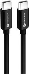 Forcell F-ENERGY C338 USB-C-USB-C adatkábel, PD, 3A, QC4.0, 60W, 1, 5m, fekete - muszakishop