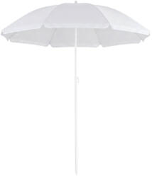 Brius Umbrela de plaja pliabila cu inclinare reglabila, UPF 50+, cu husa transport, 160 cm, gri (BU-0027)