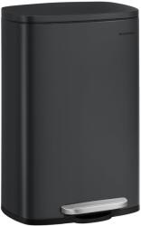 Brius Cos de gunoi din inox cu pedala, capac soft close si galeata interioara detasabila, 50 litri, 43x37x63 cm, negru (EZ-LTB050B02) Cos de gunoi