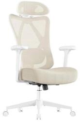 Brius Scaun de birou ergonomic reglabil cu suport lombar si tetiera, maxim 120 kg, 70x70x125 cm, bej cappuccino (EZ-OBN063LH01)
