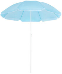 Brius Umbrela de plaja pliabila cu inclinare reglabila, UPF 50+, cu husa transport, 160 cm, albastru (BU-0026)