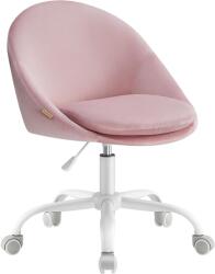 Brius Scaun de birou ergonomic, inaltime reglabila, 60x60x(80-90) cm, roz pastel (EZ-OBG020R02)