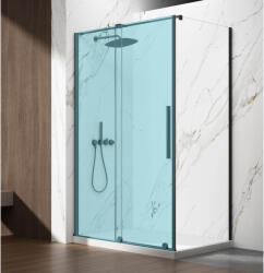SAPHO SPIRIT BLACK oldalfal, 900mm, transzparent üveg GI3590B (GI3590B)