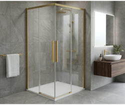 SAPHO GELCO LUXOR GOLD MATT zuhanykabin tolóajtóval, 900x900mm, sarokbelépős GU2290G (GU2290G)