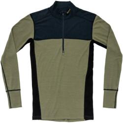 Devold Tricou Devold Lauparen Merino 190 Zip Neck, ink/lichen/black (M)