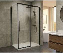 SAPHO GELCO LUXOR BLACK zuhanykabin tolóajtóval, 1100x1000mm, jobbos/balos GU1211BGU5610B (GU1211BGU5610B)