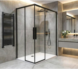 SAPHO GELCO LUXOR BLACK zuhanykabin tolóajtóval, 1000x900mm, jobbos/balos, sarokbelépős GU2110BGU2190B (GU2110BGU2190B)