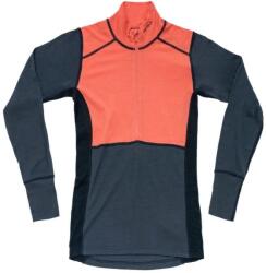 Devold Tricou damă Devold Lauparen Merino 190 Zip Neck, coral/night/ink (S)