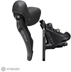 Shimano GRX BL-RX600L/BR-RX400 Dual Control schimbător/frână hidr. , 2 viteze, stânga, Flat Mount, furtun 1000 mm + plăcuțe L03A