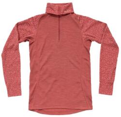 Devold Tricou damă Devold Duo Active Merino 205 Zip Neck, marsala (XS)