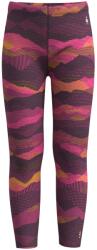 Smartwool Pantaloni Smartwool Classic Thermal Merino pentru copii, purple iris mtn scape (L)