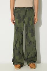 Marcelo Burlon farmer AOP Cross Wide Pants - zöld 50
