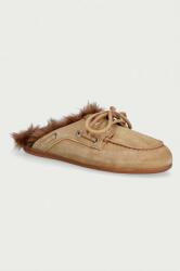 Posa női velúr ppapucs Boat Loafer Mule - zöld Női 37
