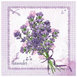  Szalvéta 33x33cm 20db/csomag levendulás csokor