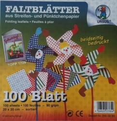 Origami 20X20CM Pöttyös/csíkos 100 Lap (ATE-2E3B-745067)