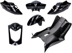 TUNR Védőburkolat alkatrész készlet 6 darab fekete Kymco Agility 50/125cc 2T/4T 08-17 Kymco Agility 50/125cc 2T/4T 08-17hez TUNR Váz, idomok és járműkiegészítők Idomok és burkolati elemek Komplett idom- és